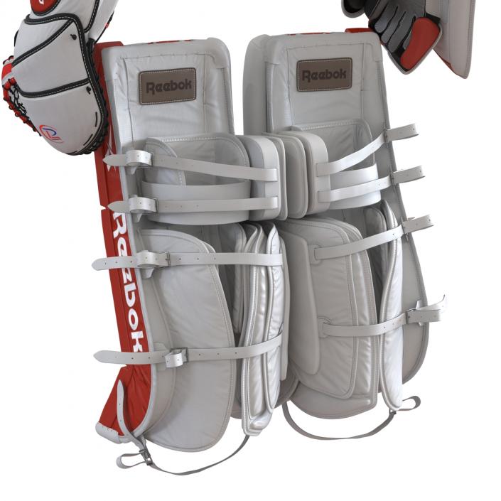 Hockey Goalie Protection Kit Red 2 3D model