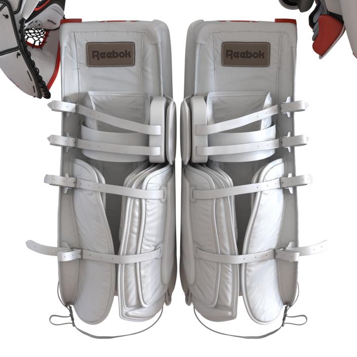 Hockey Goalie Protection Kit Red 2 3D model