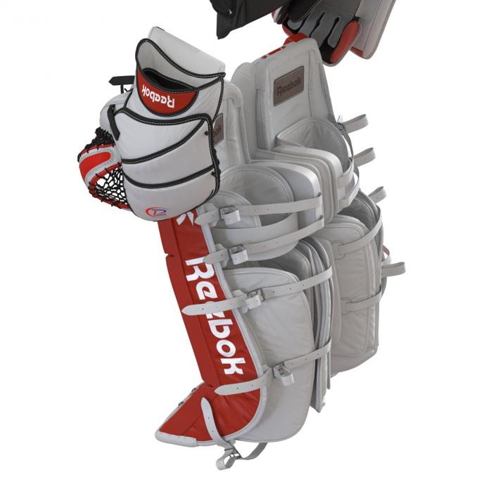 Hockey Goalie Protection Kit Red 2 3D model