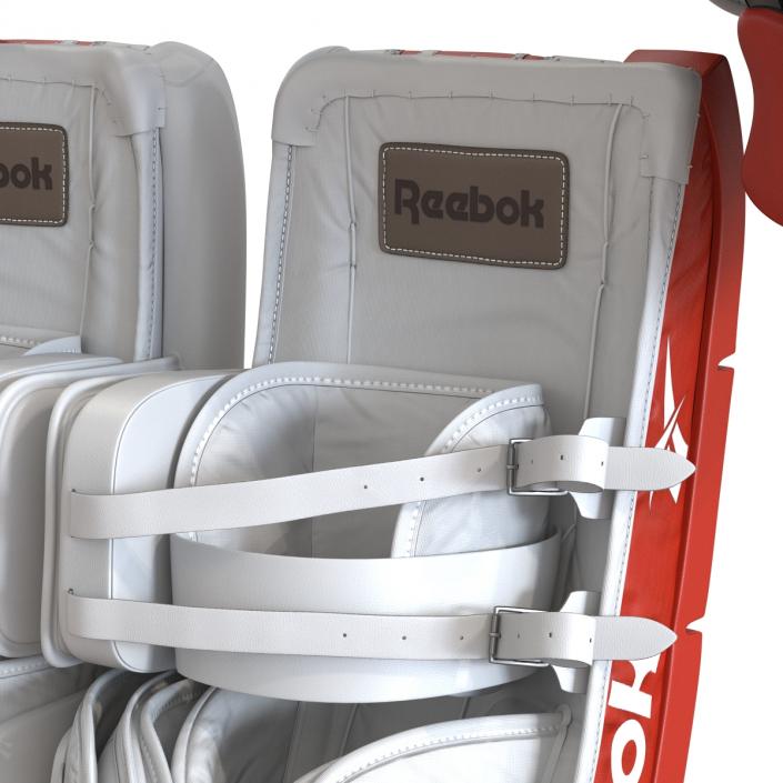 Hockey Goalie Protection Kit Red 2 3D model