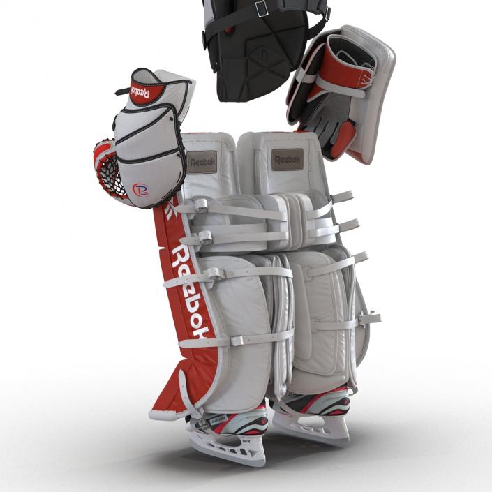 Hockey Goalie Protection Kit Red 3 3D model