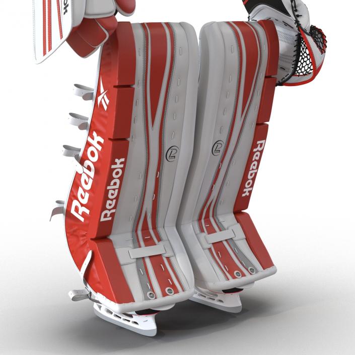 Hockey Goalie Protection Kit Red 3 3D model