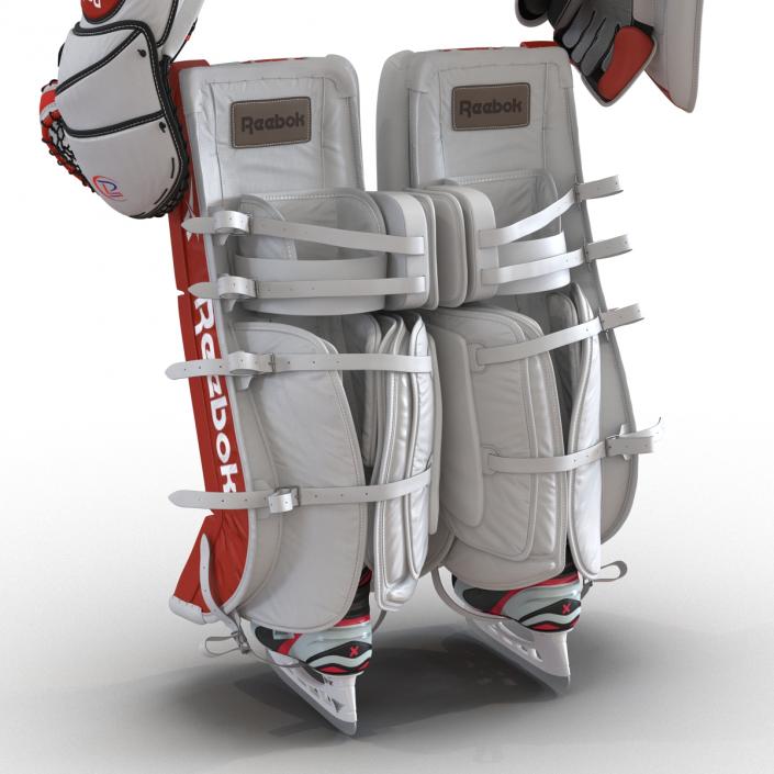 Hockey Goalie Protection Kit Red 3 3D model