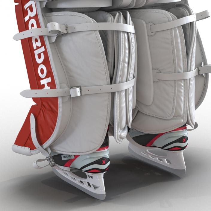 Hockey Goalie Protection Kit Red 3 3D model