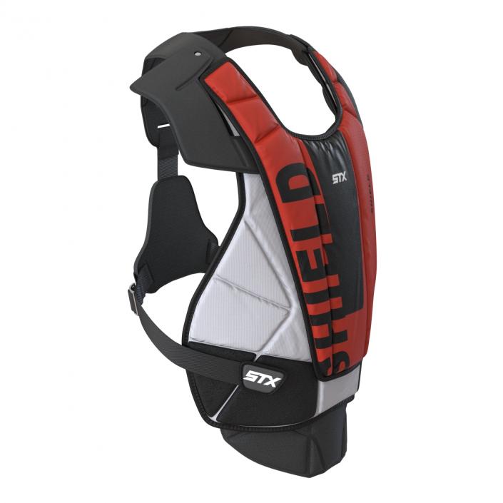 Hockey Goalie Protection Kit Red 3 3D model