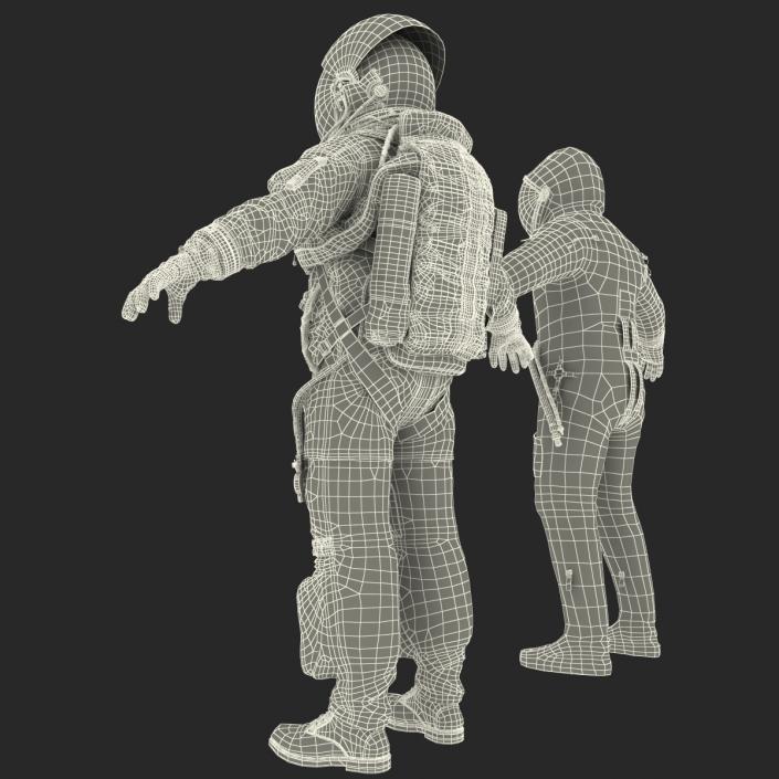 3D Astronauts 3D Models Collection 4 model