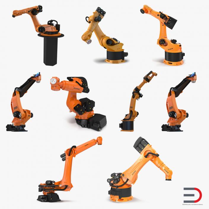 3D Kuka Robots Rigged Collection 6