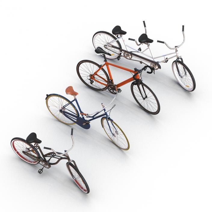 3D Rigged Bikes Collection model