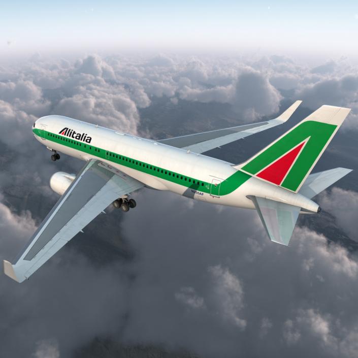 3D model Boeing 767-200ER Alitalia