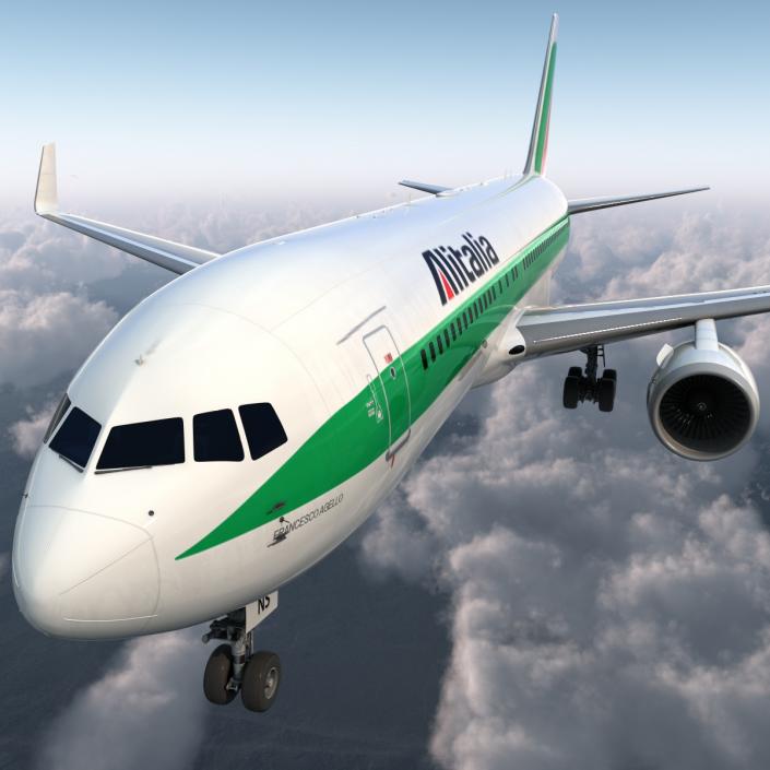 3D model Boeing 767-200ER Alitalia