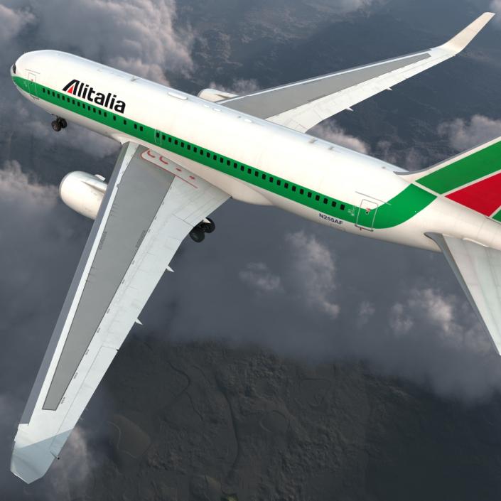 3D model Boeing 767-200ER Alitalia