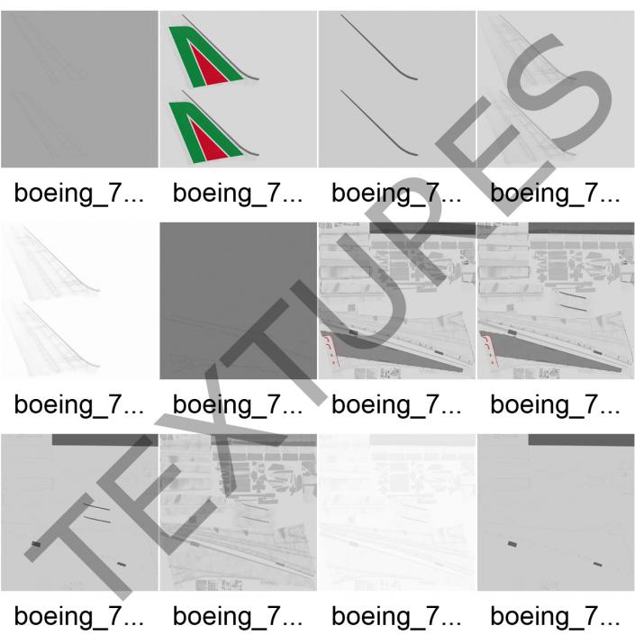 Boeing 767-200ER Alitalia Rigged 3D