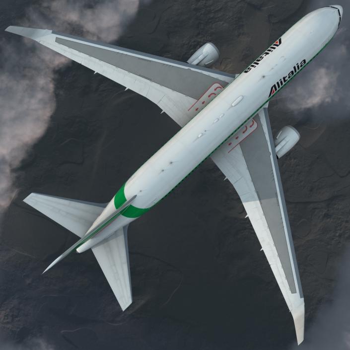 Boeing 767-200ER Alitalia Rigged 3D