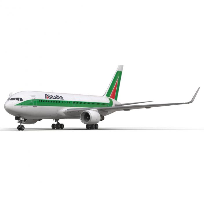 Boeing 767-200ER Alitalia Rigged 3D