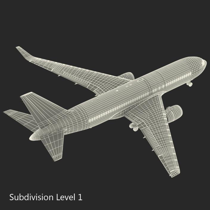 Boeing 767-200ER Alitalia Rigged 3D