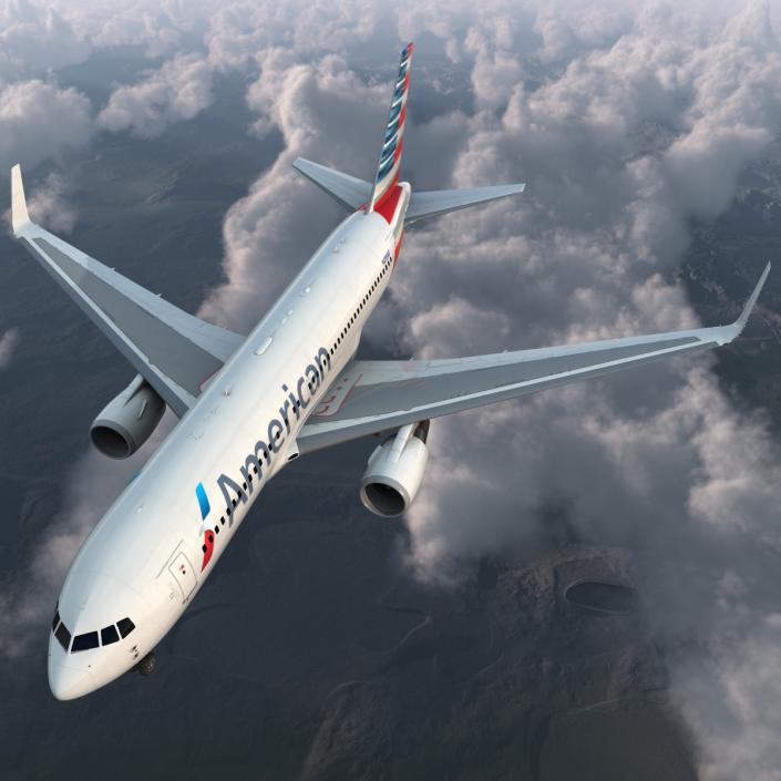 Boeing 767-200ER American Airlines 3D model