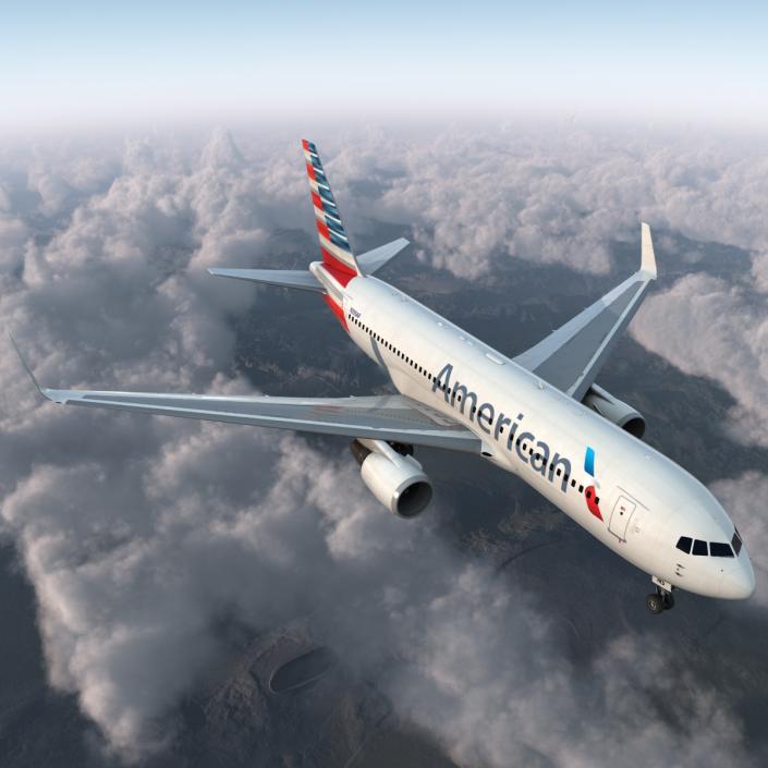 Boeing 767-200ER American Airlines 3D model