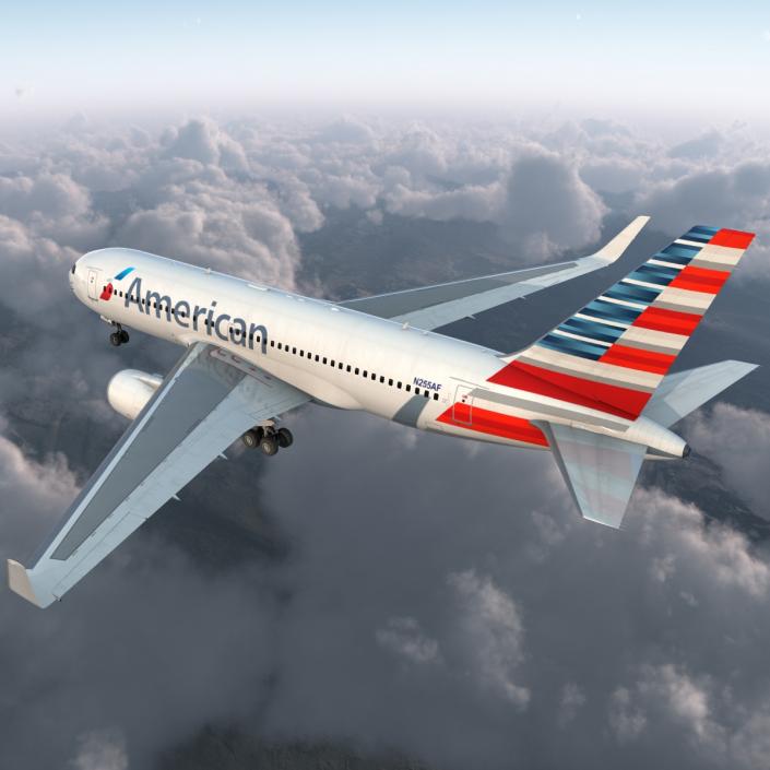 Boeing 767-200ER American Airlines 3D model