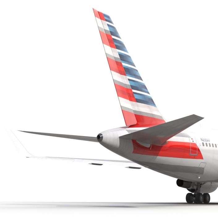 3D Boeing 767-200ER American Airlines Rigged