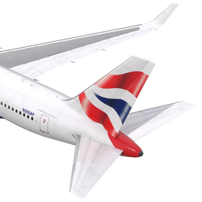 Boeing 767-200ER British Airways Rigged 3D model