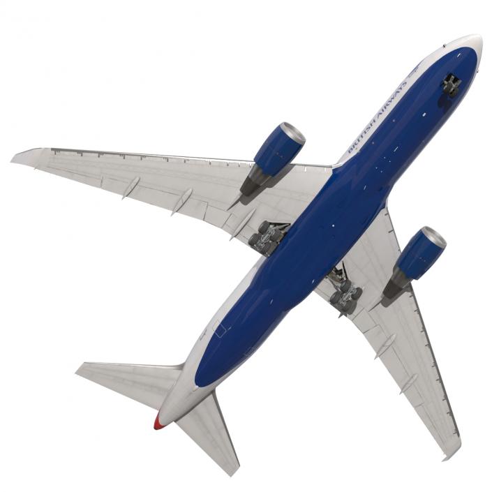 Boeing 767-200ER British Airways Rigged 3D model