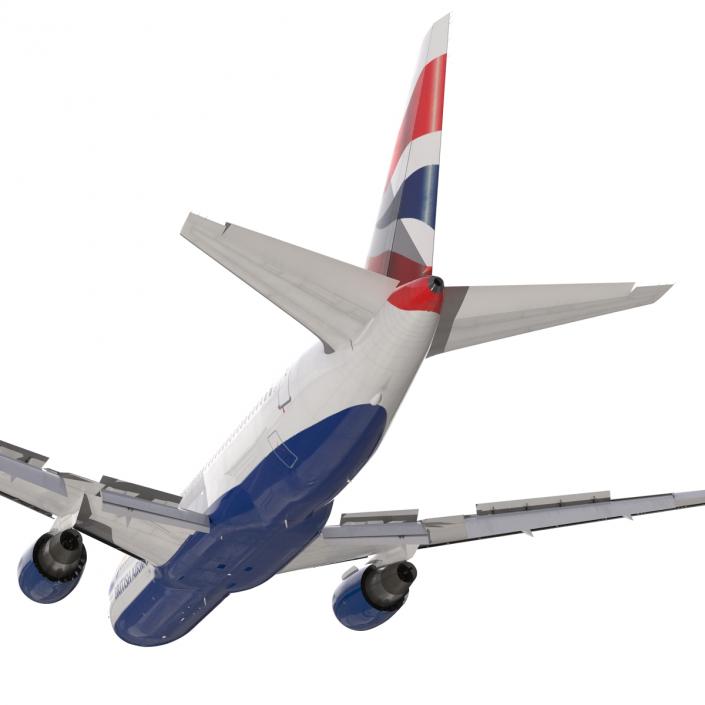 Boeing 767-200ER British Airways Rigged 3D model