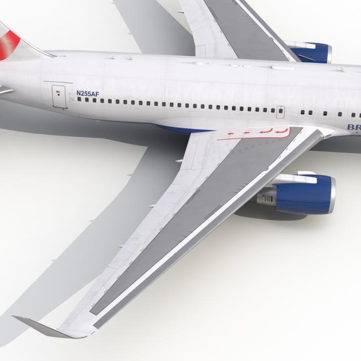 Boeing 767-200ER British Airways Rigged 3D model