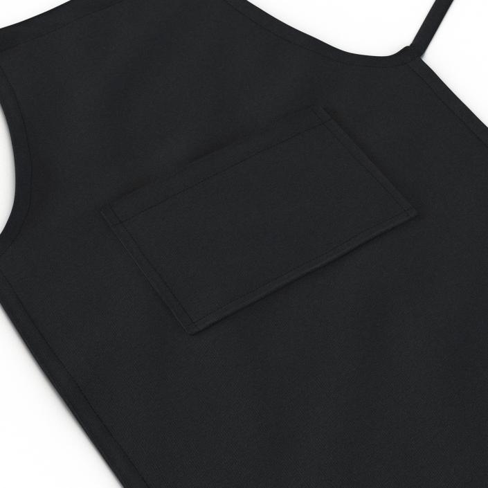 3D Cafe Apron 2 Black model