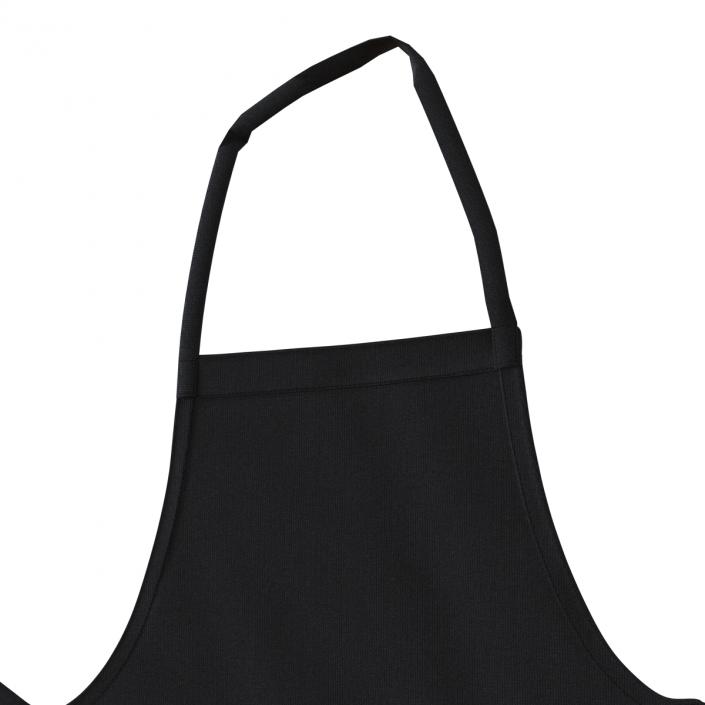 3D Cafe Apron 2 Black model