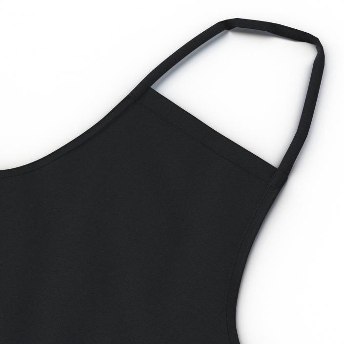 3D Cafe Apron 2 Black model