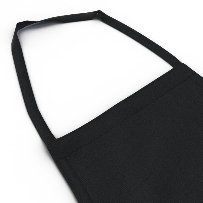 3D Cafe Apron 2 Black model