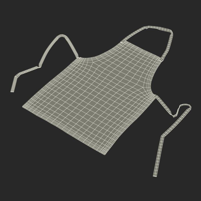 3D Cafe Apron 2 Black model