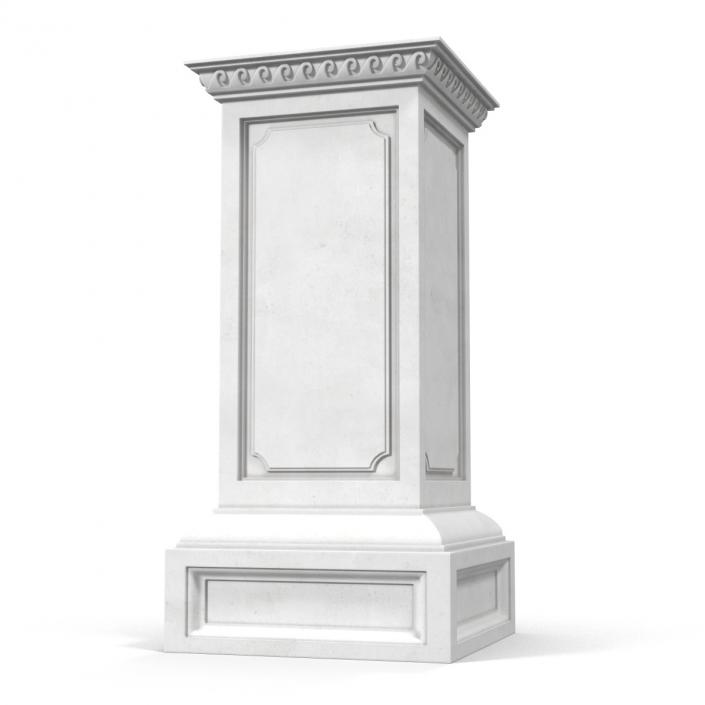 3D model Column Base Greco Roman 2