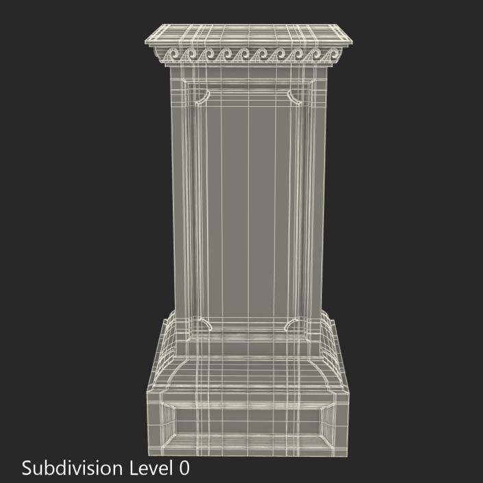 3D model Column Base Greco Roman 2