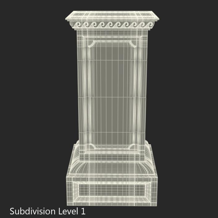 3D model Column Base Greco Roman 2