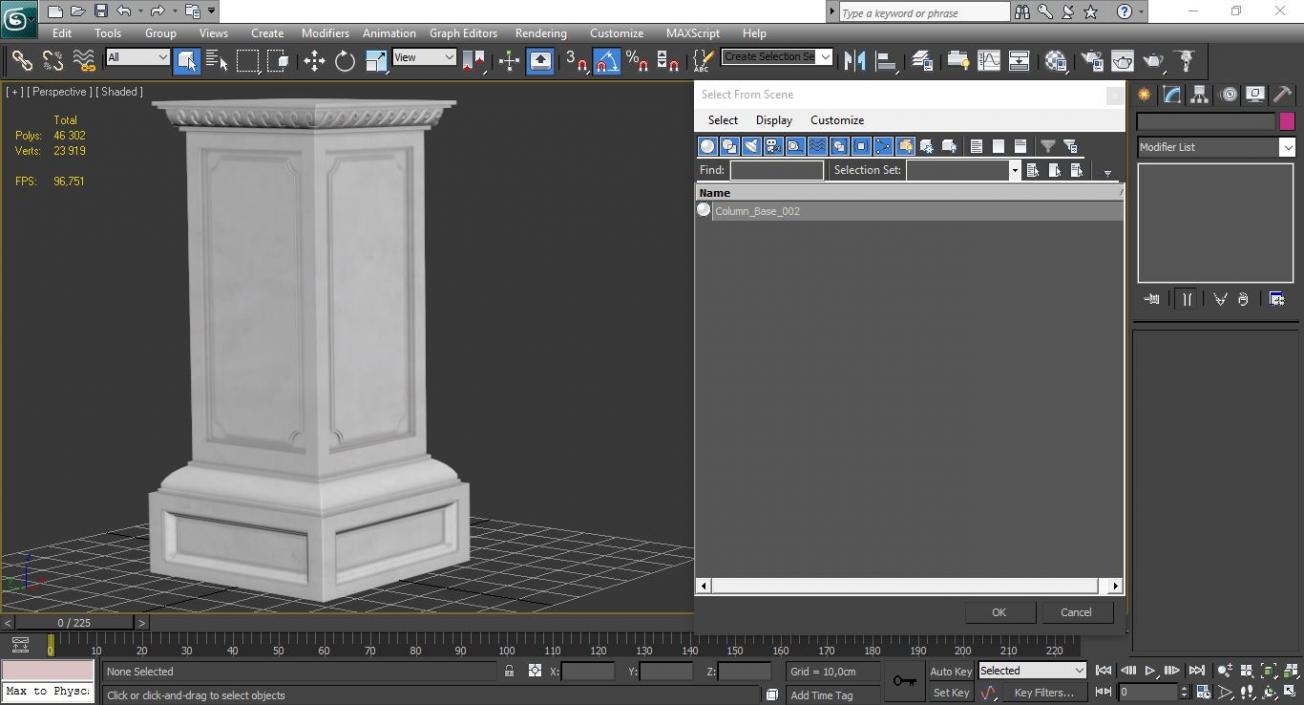 3D model Column Base Greco Roman 2