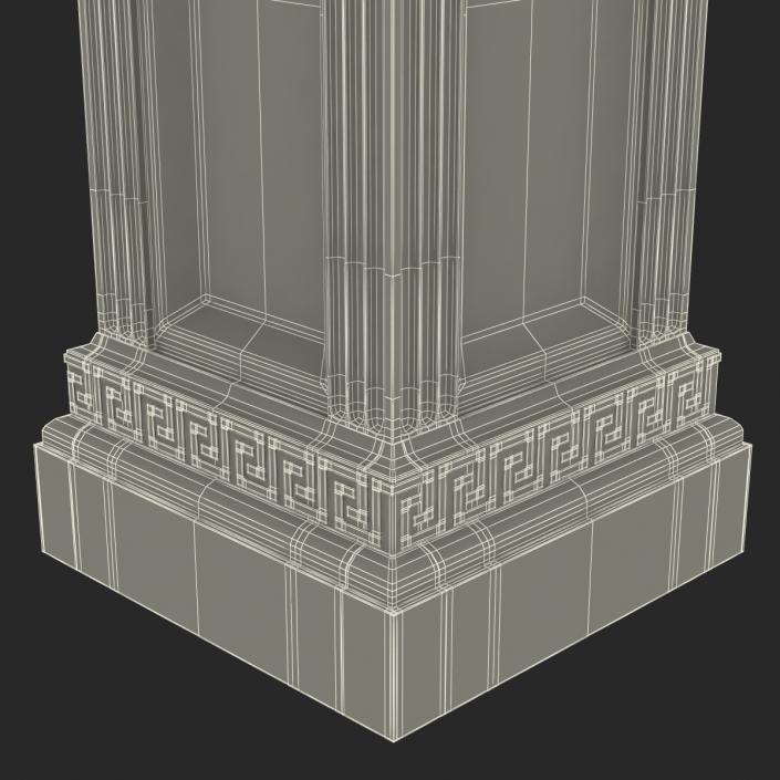 3D model Column Base Greco Roman 3