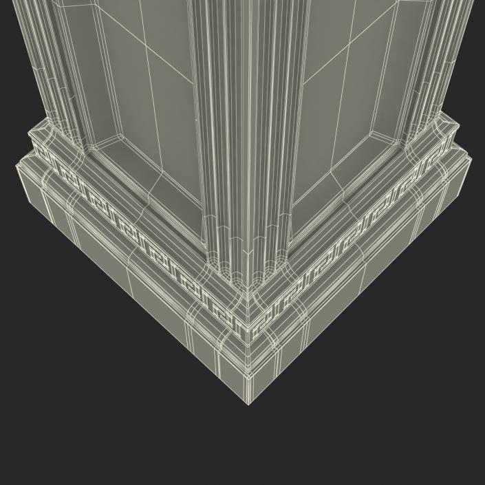 3D model Column Base Greco Roman 3