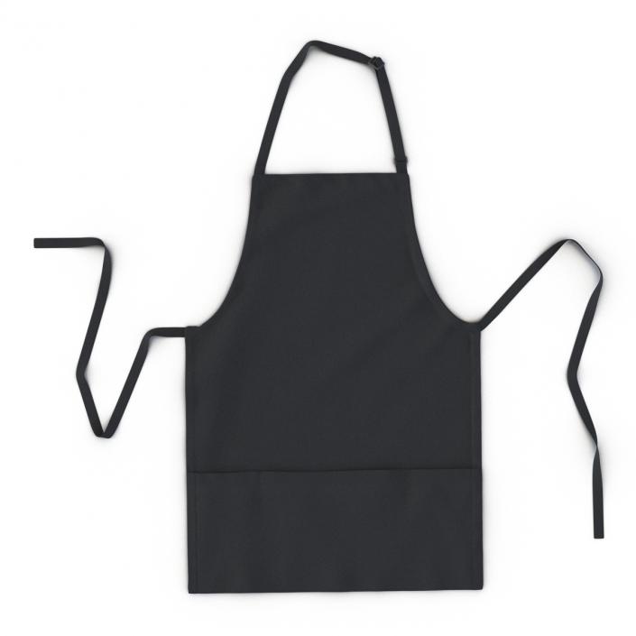 3D Cafe Apron Black