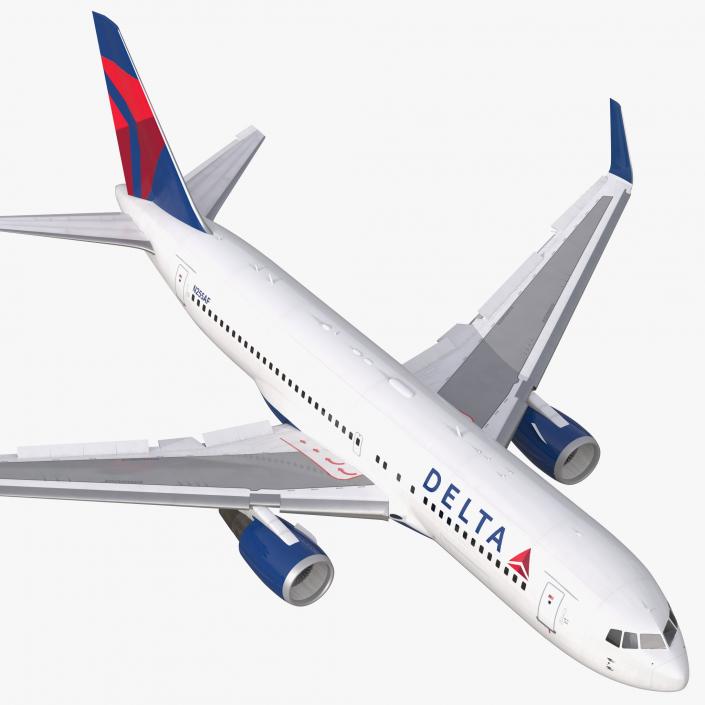 Boeing 767-200ER Delta Air Lines Rigged 3D model