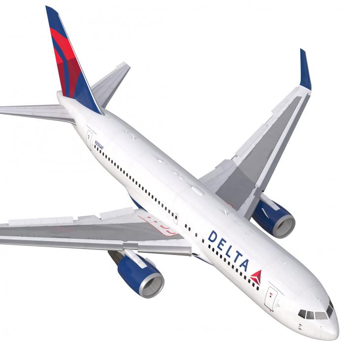 Boeing 767-200ER Delta Air Lines Rigged 3D model