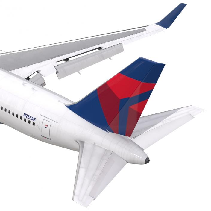 Boeing 767-200ER Delta Air Lines Rigged 3D model