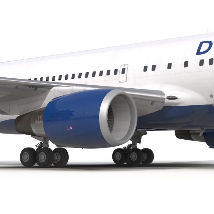 Boeing 767-200ER Delta Air Lines Rigged 3D model