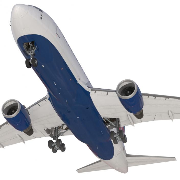 Boeing 767-200ER Delta Air Lines Rigged 3D model