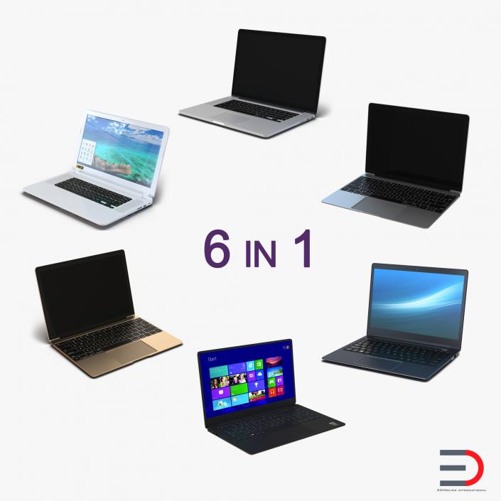 3D Generic Laptops Collection 2 model