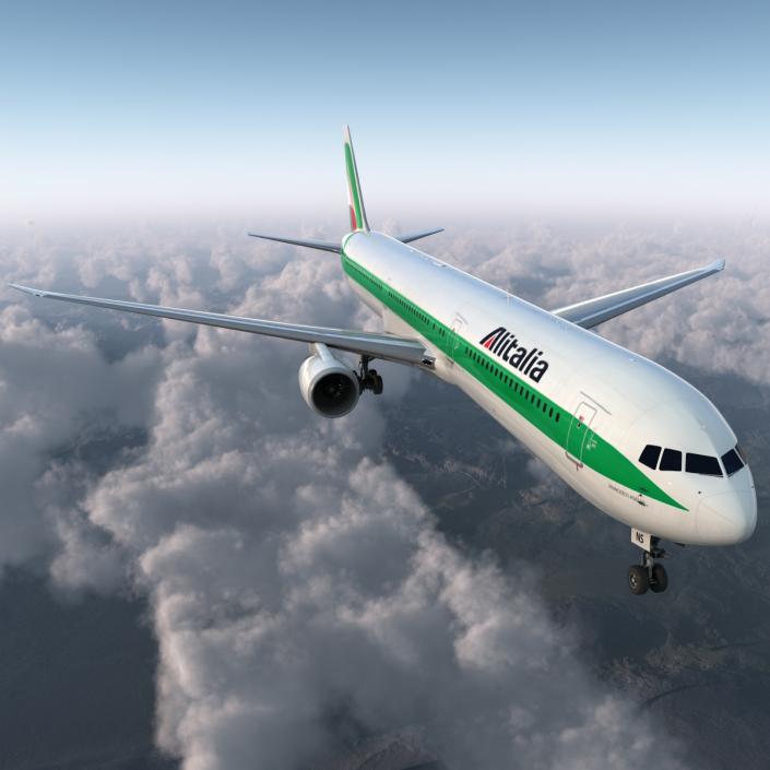 3D model Boeing 767-400ER Alitalia