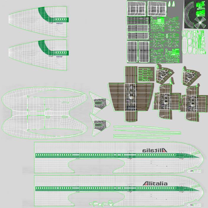 3D model Boeing 767-400ER Alitalia