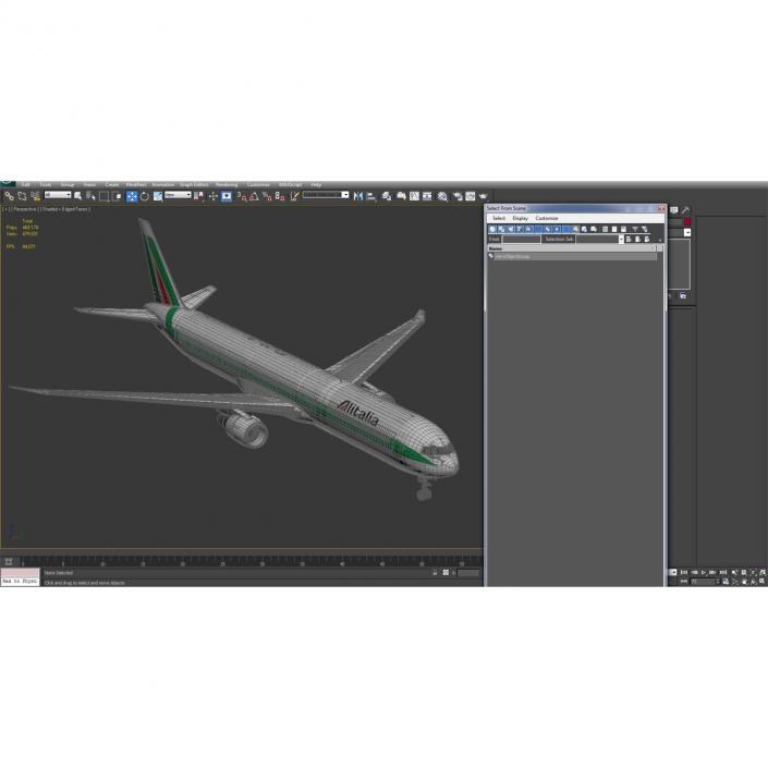 3D model Boeing 767-400ER Alitalia