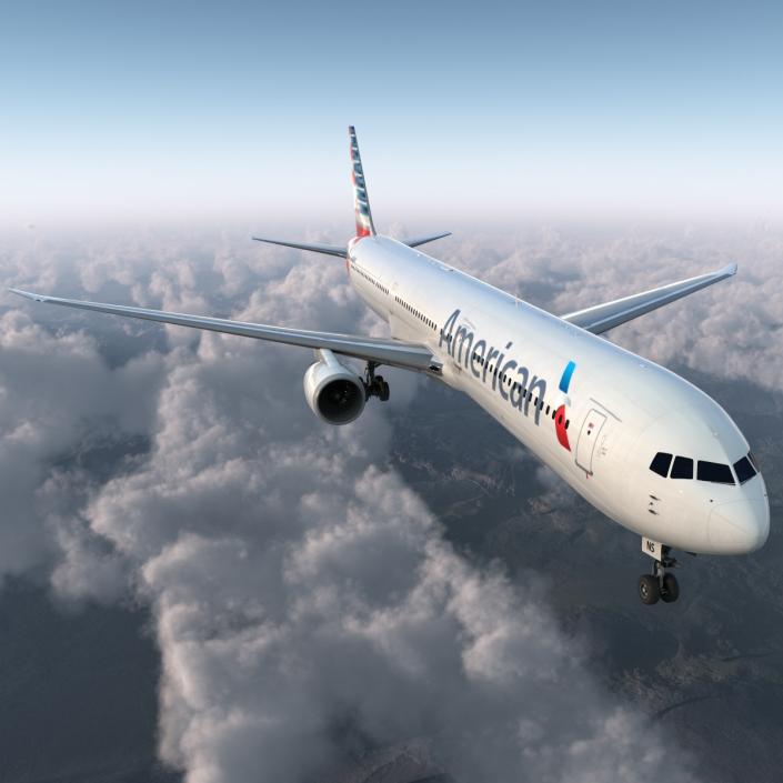 Boeing 767-400ER American Airlines 3D model