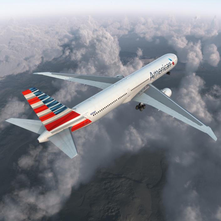 Boeing 767-400ER American Airlines 3D model